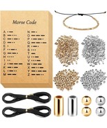 Morse Code Bracelet Making Kit 1600 Beads Cord DIY Jewelry Set Bulk Lot - $28.69