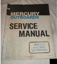 Mercury Service Manual Electric Outboard Trolling Motor - $13.88