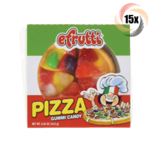 15x Packs Efrutti Pizza Chewy Flavored Gummi Candy | 5 Slices Each | .55oz - £10.58 GBP