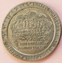 FIESTA Casino Hotel North Las Vegas, NV One Dollar Gaming Token, 1994 Vi... - £4.67 GBP