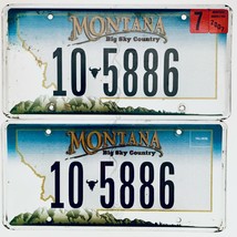 2007 United States Montana Carbon County Passenger License Plate 10 5886 - £20.16 GBP