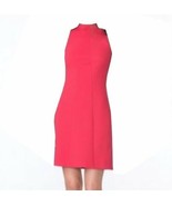 Chaps by Ralph Lauren Petite Rose Coral Pink Jacquard Sheath Dress 6P 8P... - £55.78 GBP