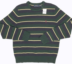 NEW $145 Polo Ralph Lauren Sweater!  2 Striped Styles  Soft Lambswool  Crewneck - £47.43 GBP