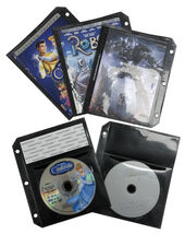 Black CD/DVD Half Sheet Storage 3-Ring Binder Filing Sleeve &amp; Booklet - $22.36+