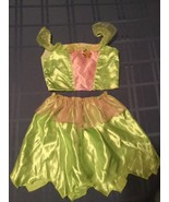 Size 4  6x  Disney Fairies Tinkerbell dress costume 2 piece set green - £15.28 GBP