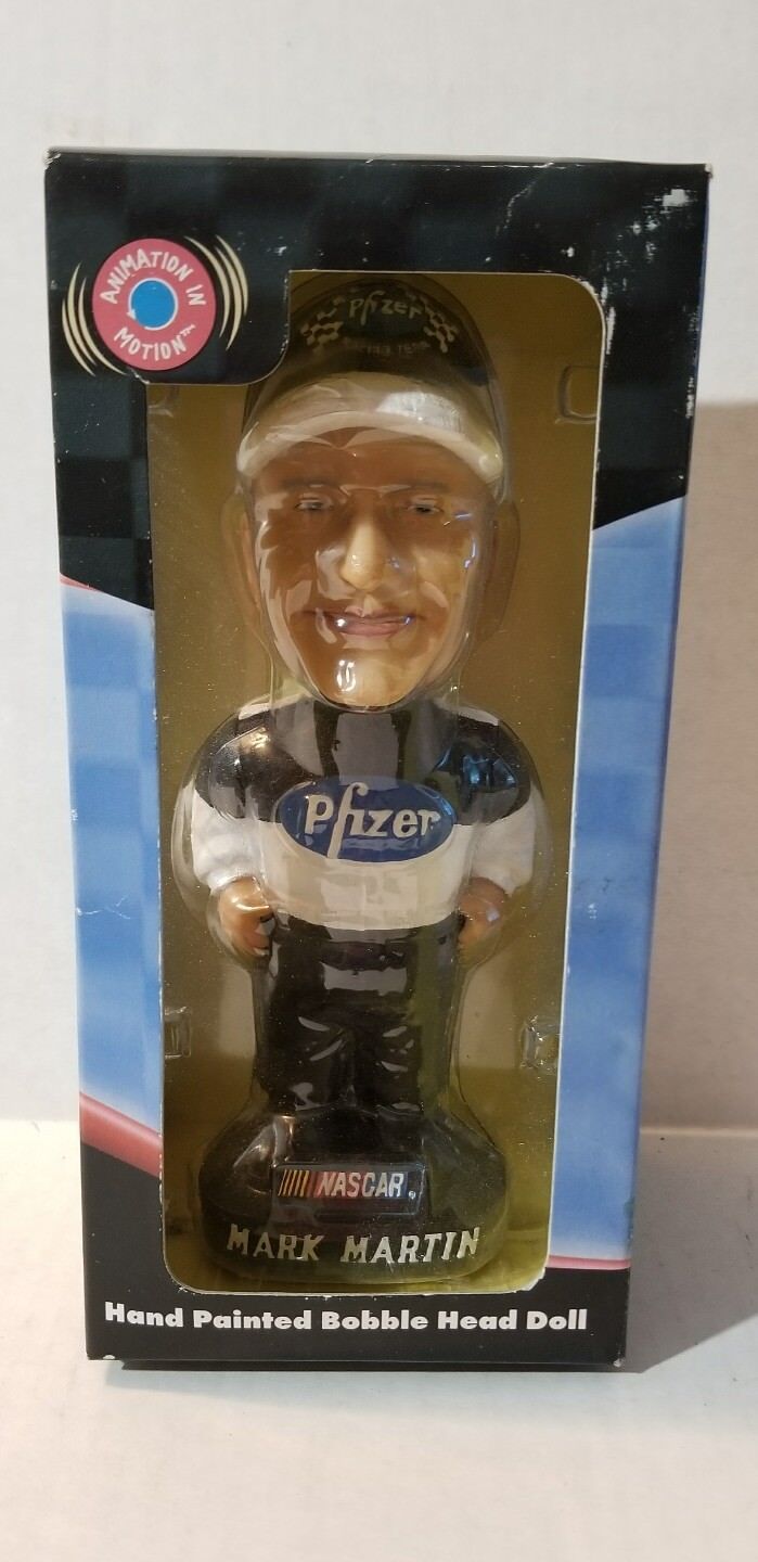 Mark Martin!! Hand Painted Bobble Head Doll Mark Martin Pfizer - $16.79