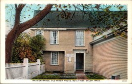 Main Entrance Old Witch House Built 1635 Salem MA Postcard PC140 - £3.97 GBP