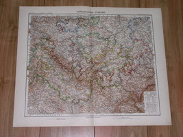 1911 Original Antique Map Of Thuringia / Thüringen / Erfurt Gotha / Germany - £14.38 GBP