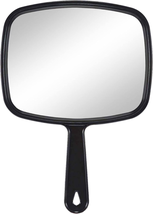 Eaoundm Hand Held Mirror for Makeup Large Hand Mirror Salon Handheld Mirror Squa - £22.23 GBP