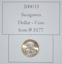 2000 D Sacagawea Dollar Coin, # 5177, dollar coins, vintage coins, old coins - $12.30