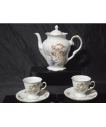Vintage TRISA Fine Porcelain ANGELICA 6 Piece Cherub Angel Tea Service F... - $34.98