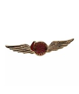 Vintage World Airways Airline Wings &amp; Sterling Silver Service Pin - $926.53 MXN
