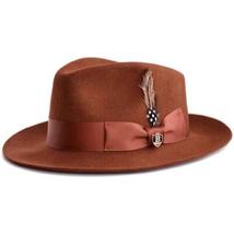 Bruno Capelo Hat Australian Wool Fedora Teardrop Crown Fabio FB222 Brandy image 5