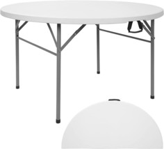 4.5Ft Round Table, Round Folding Table 54 Inches, Bifold Round Table,, Patio - $156.31