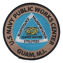 4.5&quot; Navy Naval Public Works Center Guam Embroidered Patch - £23.17 GBP