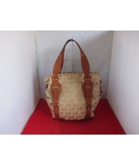 MICHAEL KORS VINTAGE LARGE  LATTINGTON TOTE $428  Khaki &amp; Brown Trim  - ... - $79.19