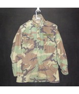 VTG US Army w/ Patches Field Jacket Cold Weather Coat SMALL REGULAR Camo... - $39.11