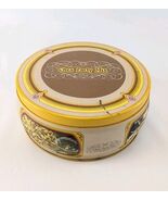 Chex Party Mix Tin Vintage 1980 Round Yellow Recipe In Lid 8" Four Seasons - $18.90
