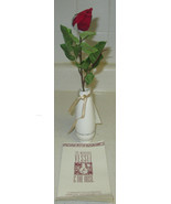 THE MARRIAGE VESSEL VASE WITH ARTIFICIAL RED ROSE SIGNED ROGER COLEMAN NEW - £52.63 GBP