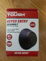 HYPER TOUGH SINGLE CYLINDER DEADBOLT, OIL-RUBBED BRONZE FINISH HT3501-150 - $182.18 MXN