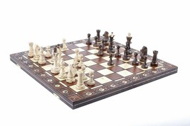 Handcrafted Consul Wooden Chess Set - Pieces & Folding Board - 3 1/2" King - $71.04