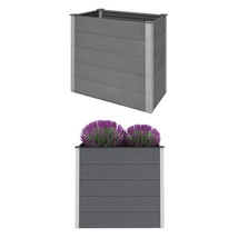  Raised Bed Gray Wood-plastic composite, Aluminum 39.4x19.7x35.8 in - €284,45 EUR