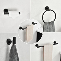 6 Piece Stainless Steel Bathroom Towel Rack Set Wall Mount - £63.64 GBP