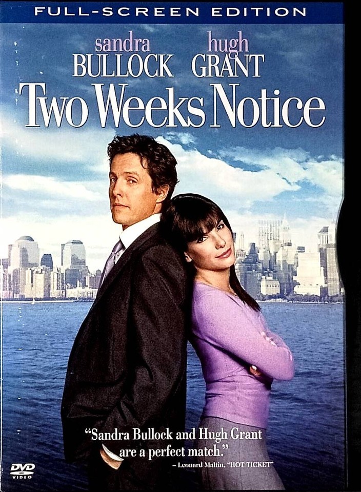 Two Weeks Notice [DVD FS 2004] Sandra Bullock, Hugh Grant, Alicia Witt - $1.13