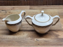 Lenox HARRISON Creamer And Sugar Bowl With Lid - Mint Condition - SHIPS ... - £46.50 GBP