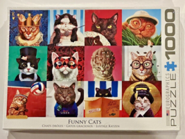Hilariously Costumed Cats - 12 Funny Cats 1000-piece Jigsaw Puzzle  New ... - $17.99