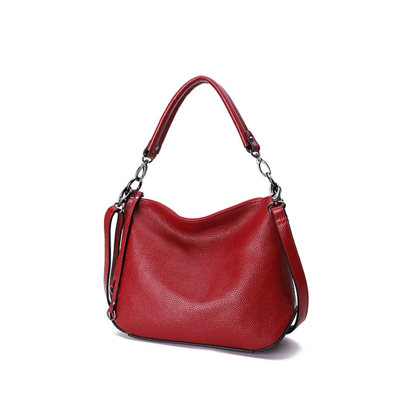 Hobo Bag, Female Leather Messenger Bag, 100% Real Cow Skin, Women&#39;s Genu... - $193.14