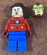 Tony Stark Christmas Sweater LEGO Super Heroes Avengers MiniFigure 76196... - £11.67 GBP
