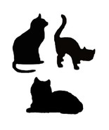 Cat Profile Silhouette Profile Decal Black on Clear Background - Not Wat... - $5.00