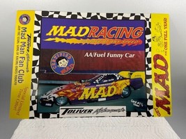 MAD Magazine Alfred E Neuman Racing Jerry TOliver Fan Club Funny Car Poster - £68.36 GBP