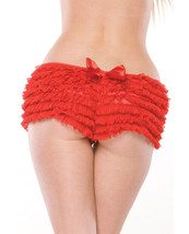 RUFFLE PANTY BOOTY SHORTS WITH BACK BOW DETAIL MULTIPLE SIZES - £15.62 GBP