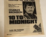 10 To Midnight Vintage Tv Guide Print Ad Charles Bronson TPA15 - £4.74 GBP