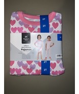 Members Mark 4 Piece Girls Favorite Pajamas Size 2T Hearts And Rainbows - $145.85 MXN
