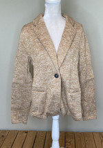 lands end NWT women’s button front knit blazer jacket size XS tan O7 - £28.38 GBP