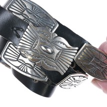 39&quot;-42&quot; Vintage Southwestern sterling concho belt - £617.76 GBP