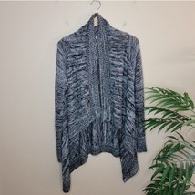 Jack | Black Space Dye Open Front Cardigan Sweater, size medium - $29.02