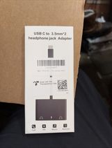 USB-C to 3.5mm x2 Headphone Jack adapter - $6.78