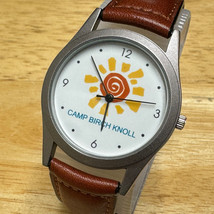 Camp Birch Knoll Quartz Watch Unisex Silver White Leather Band Analog New Batter - $18.99