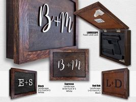 Hidden Gun Storage Wall Art – Personalized Concealment Case with 3D Init... - $1,289.40 MXN+