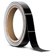 Black Gloss Air-Release Adhesive Vinyl Tape Roll (1/2 Inch X 20Ft) - £11.58 GBP