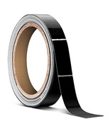Black Gloss Air-Release Adhesive Vinyl Tape Roll (1/2 Inch X 20Ft) - £11.48 GBP