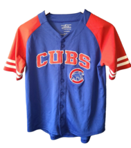 Chicago Cubs Youth Large 10-12 Jersey Button Shirt - £13.49 GBP
