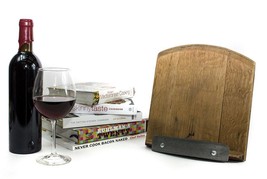Wine Barrel Cookbook Stand and Tablet Holder - Tuki - Made from CA wine barrels - £79.13 GBP