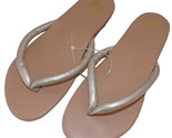Beek Sandals Womens Size 8 Platino Leather Sunbird Beach Flip Flops NEW - £47.58 GBP