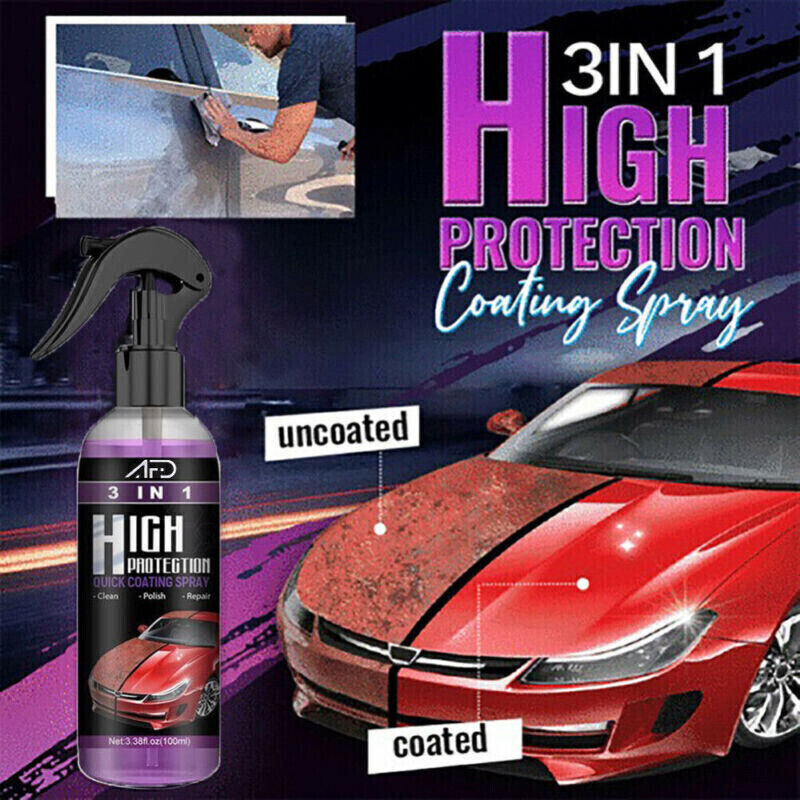 3 in 1 Ceramic Car Coating Spray Polish Wax Clean Nano Scratch Removal S... - $8.90+