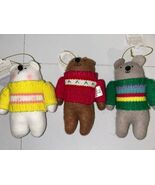 2024 Target Wondershop Bear With Sweaters Plush Ornaments Lot Of 3 - €19,56 EUR